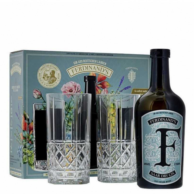 Ferdinand's - Saar Dry Gin 50cl ( coffret 2 verres )