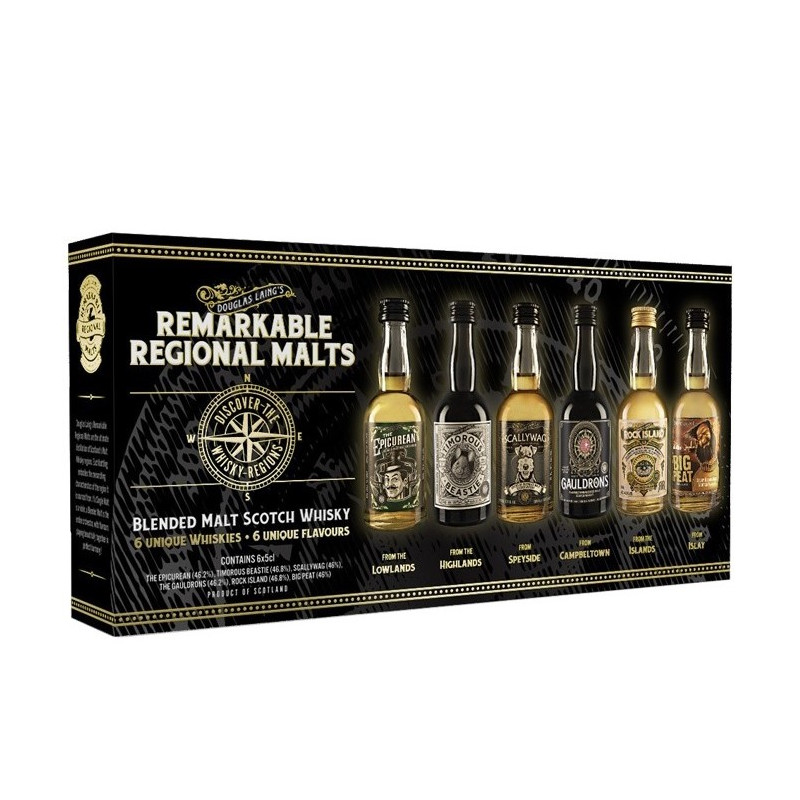 Remarkable Regional Malts Coffret 6 x 5 cl Douglas Laing 46,3%