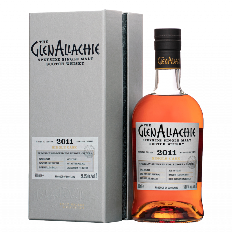 GlenAllachie 2011 Port Pipe Ruby 11 ans - Single Cask 58,6% - Speyside