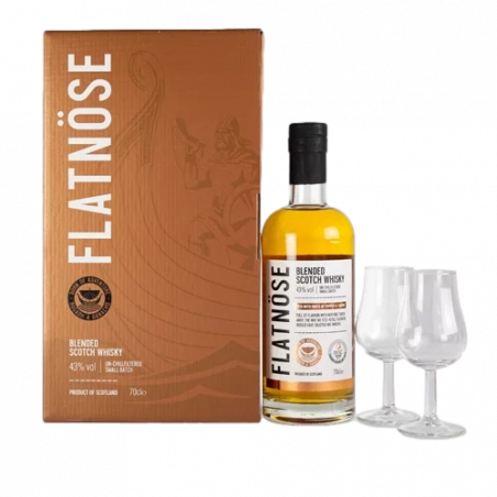 Coffret Flatnose Blend 2 Verres - Scotch Whisky 43%