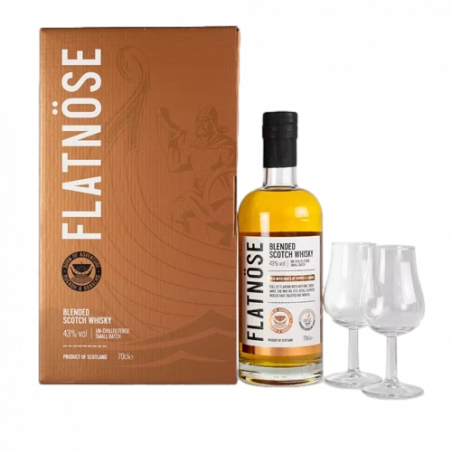 Coffret Flatnose Blend 2 Verres - Scotch Whisky 43% Coffret Flatnose Blend 2 Verres - Scotch Whisky 43%