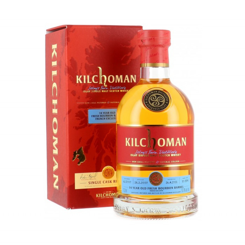 Kilchoman 14 ans 2017 Bourbon Barrel - Single Cask 53,9%