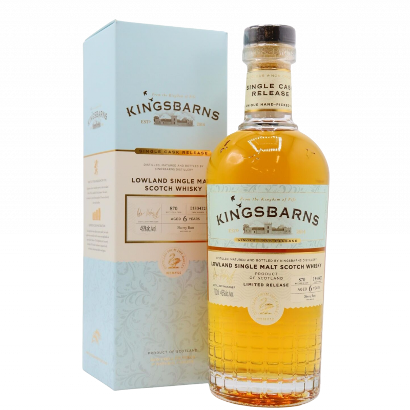 Kingsbarns Single Cask 6 ans Sherry Butt - Whisky des Lowlands - 46%