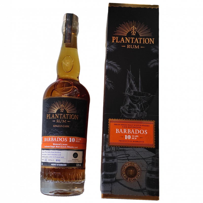 Plantation Barbados 10 ans  Arran Finish - Single Cask - 50,9%
