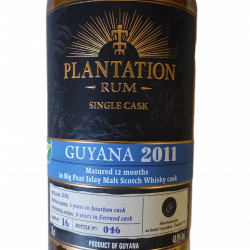 Plantation Guyana 2011 Big Peat Cask Finish - Photo Etiquette - Single Cask - 48,8%