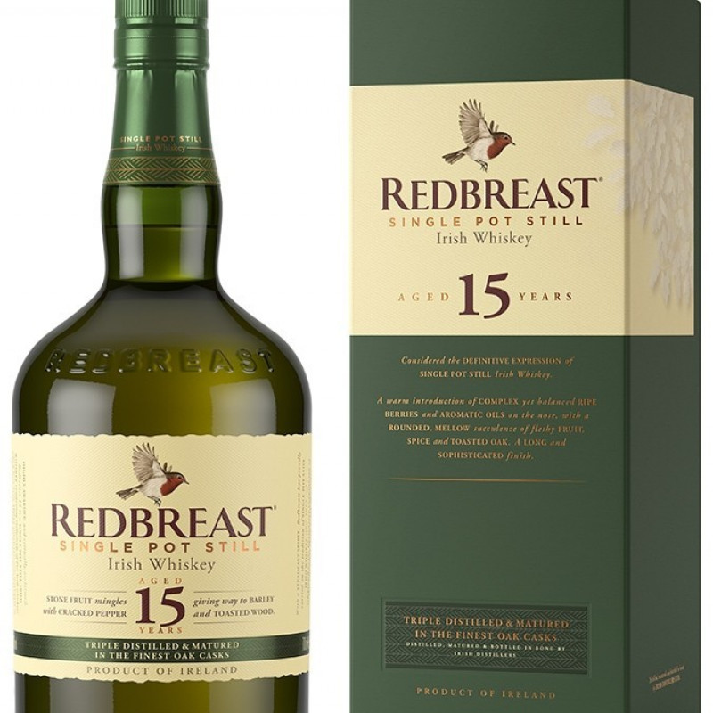 REDBREAST 15 ANS - single pot still 46%