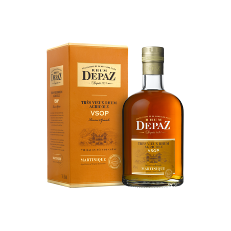 Depaz - Rhum vieux - Plantation - Coffret 2 verres - 70cl - 45°